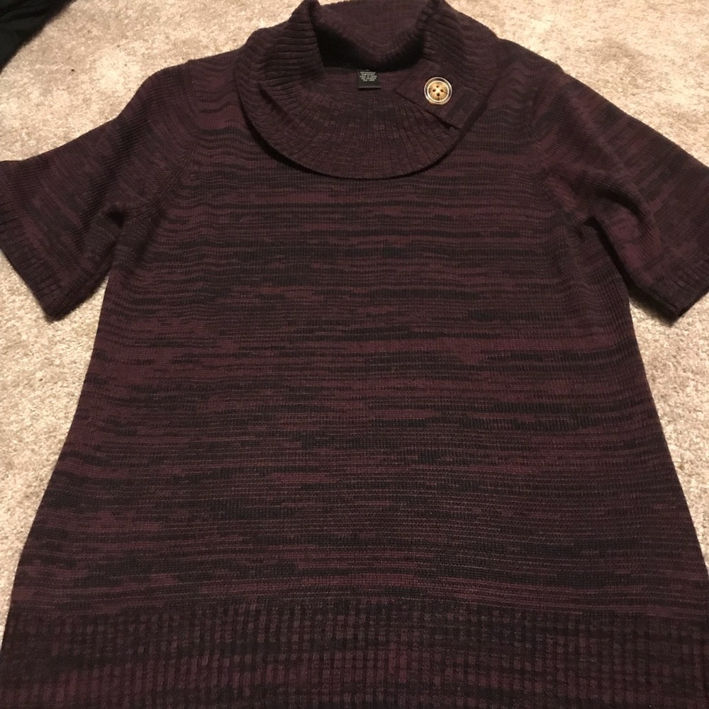 Cowell neck short sleeve shirt
